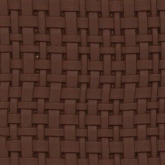 Brown woven texture, rectangular grid pattern, matte synthetic material, Turri brand sample with text “leather cat. lm > 1130p d”.